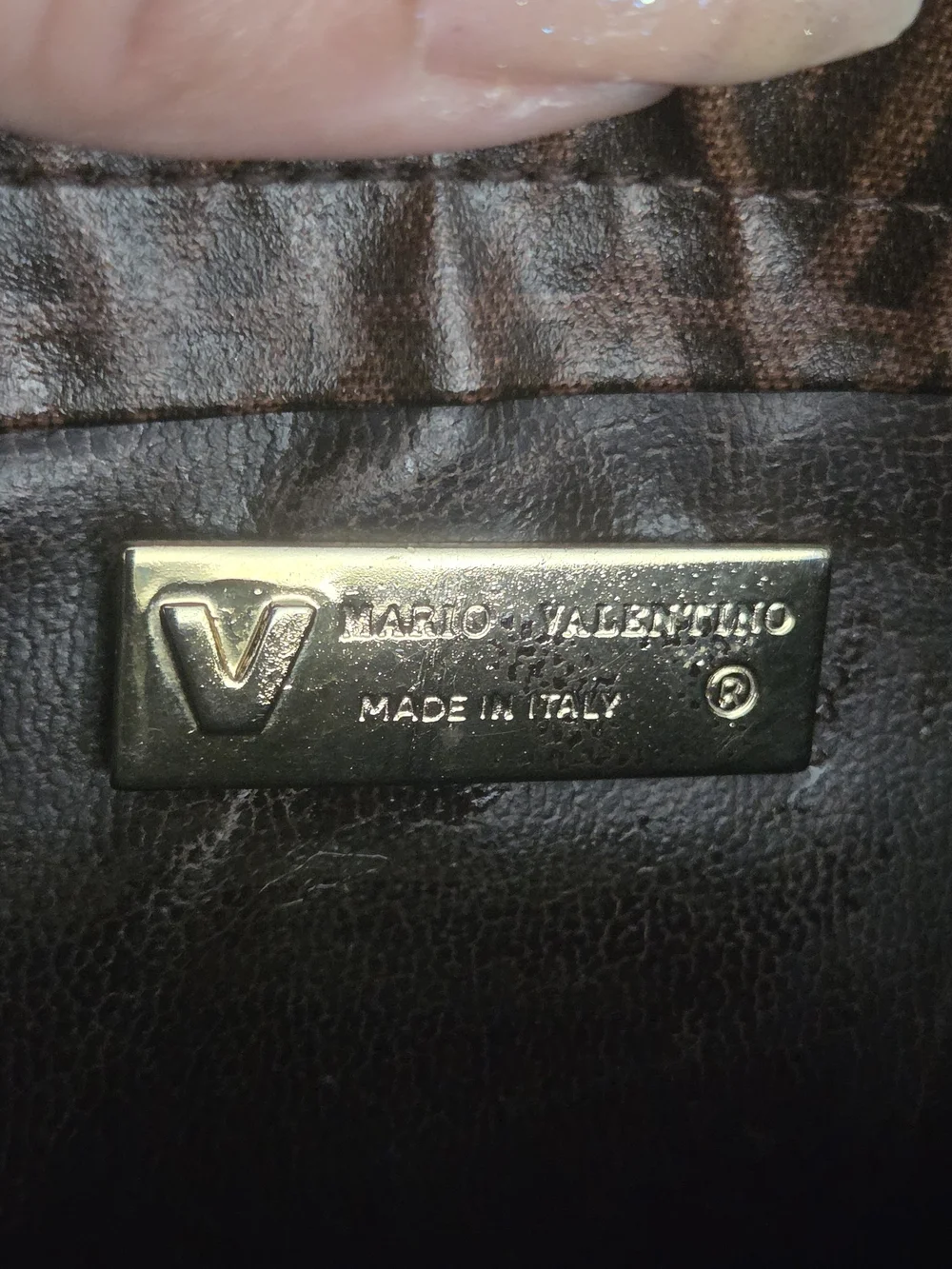 Mario Valentino Vintage Brown Signature Pouch